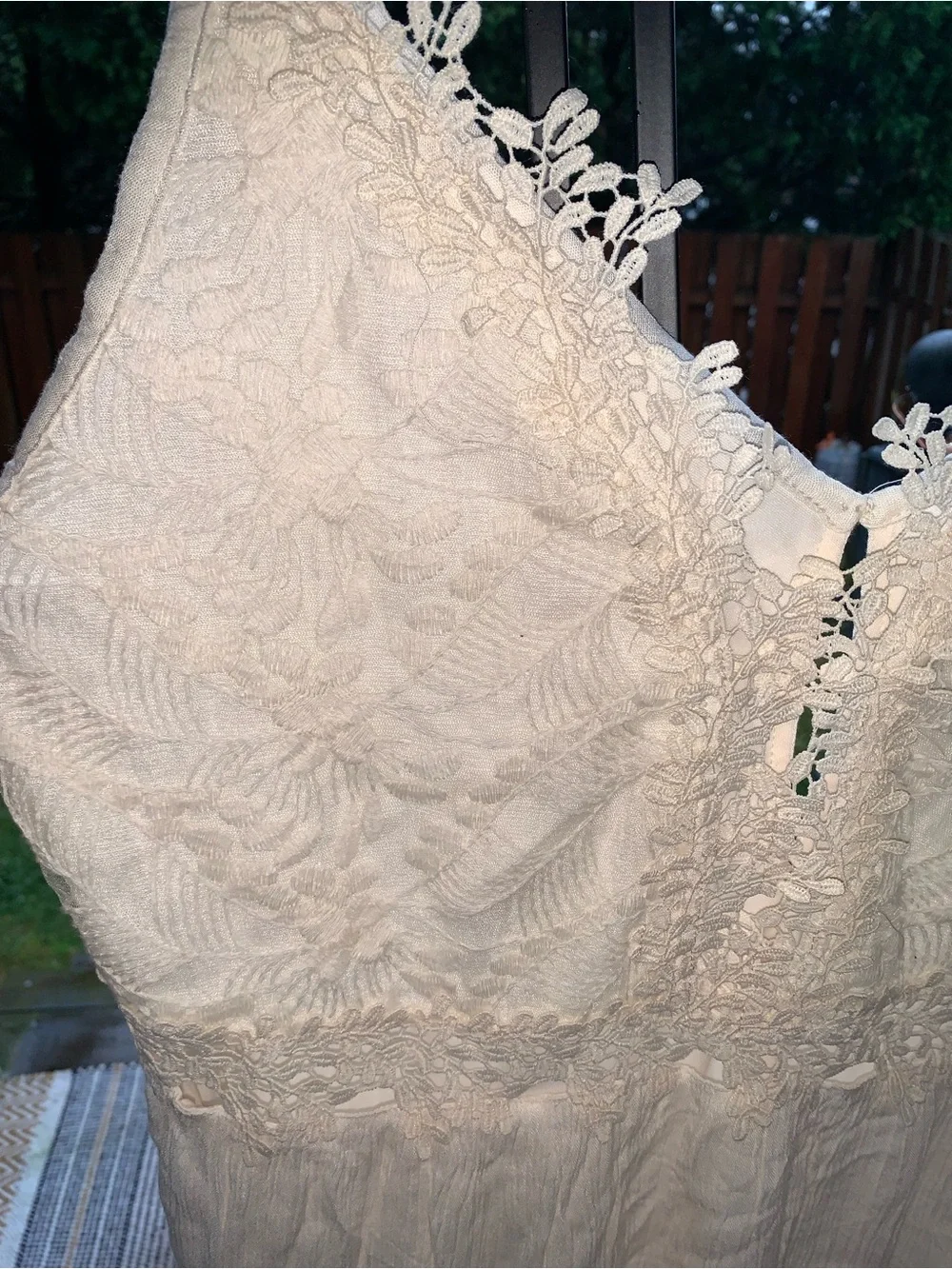 Nikibiki White Lace-Panel Chemise - Picture 2 of 9